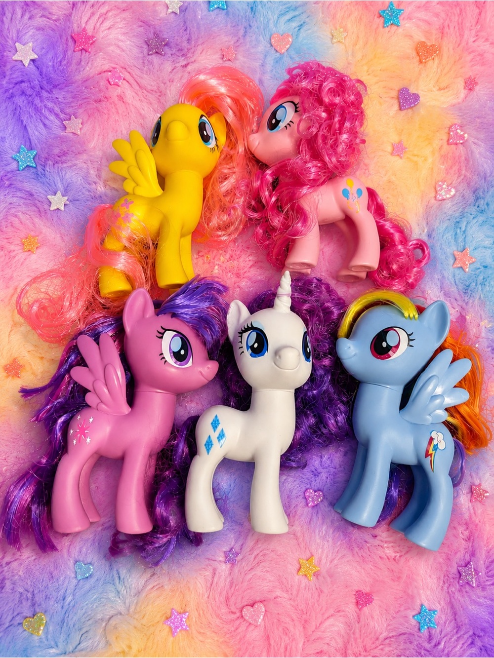 My Little Pony G4 Brushable Figure Lot of 5 Pinkie Pie Rarity Rainbow Dash 6”